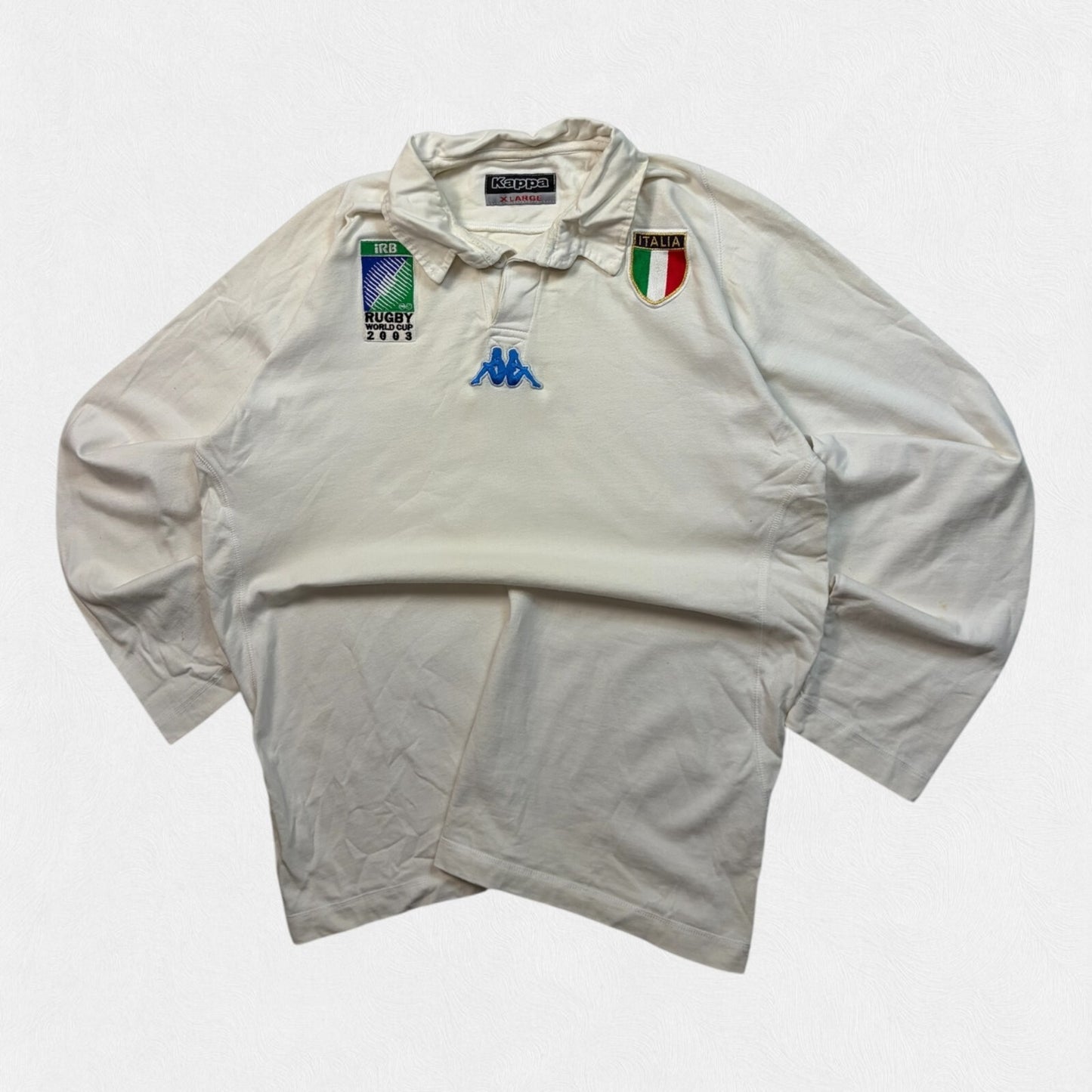 Vintage Italy 2003 world cup Kappa away rugby union shirt (XL)