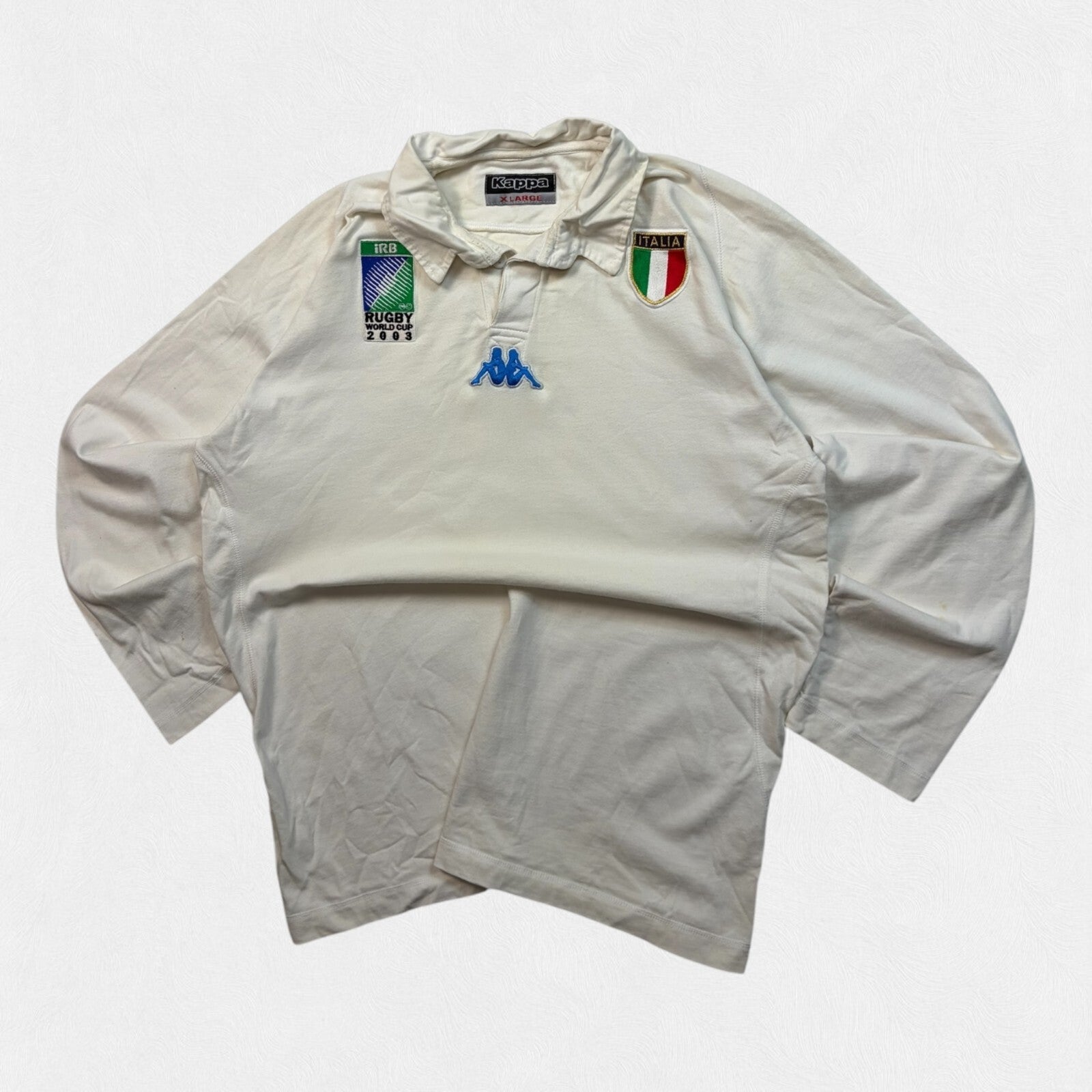 Vintage Italy 2003 world cup Kappa away rugby union shirt (XL)
