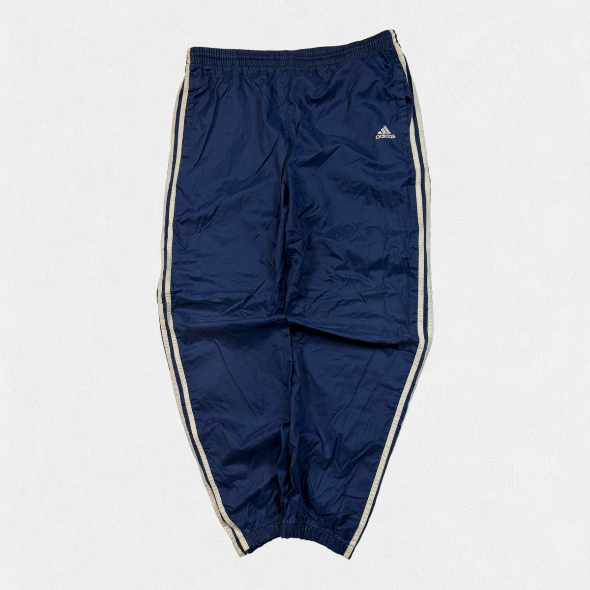 Vintage 90s adidas nylon side stripe baggy track pants (M)