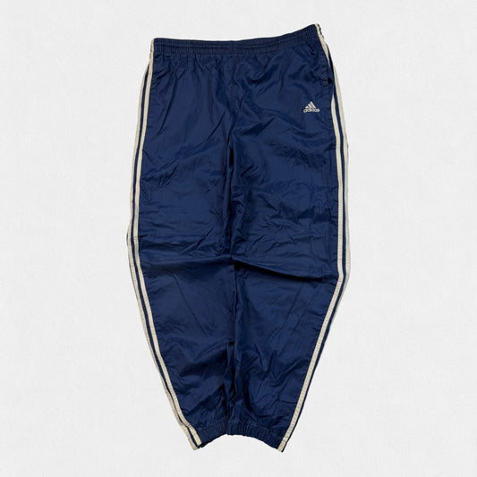 Vintage 90s adidas nylon side stripe baggy track pants (M)