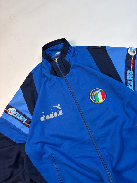 Vintage Italy 1990-92 Diadora football track jacket (L)