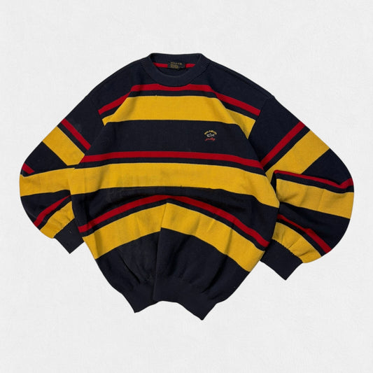 Vintage 90s Paul & Shark striped knit sweater (3XL)