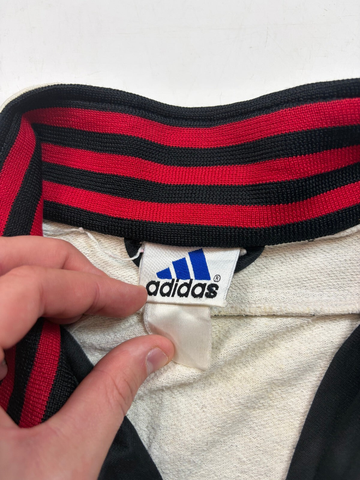 Vintage 90s adidas colour block abstract track top (L)