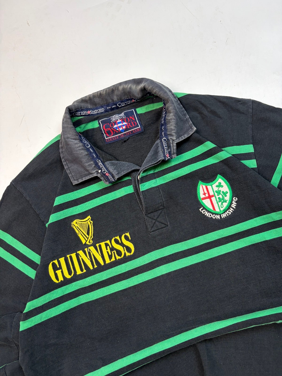 Vintage London Irish 1997/98 Cotton Oxford rugby shirt (L)