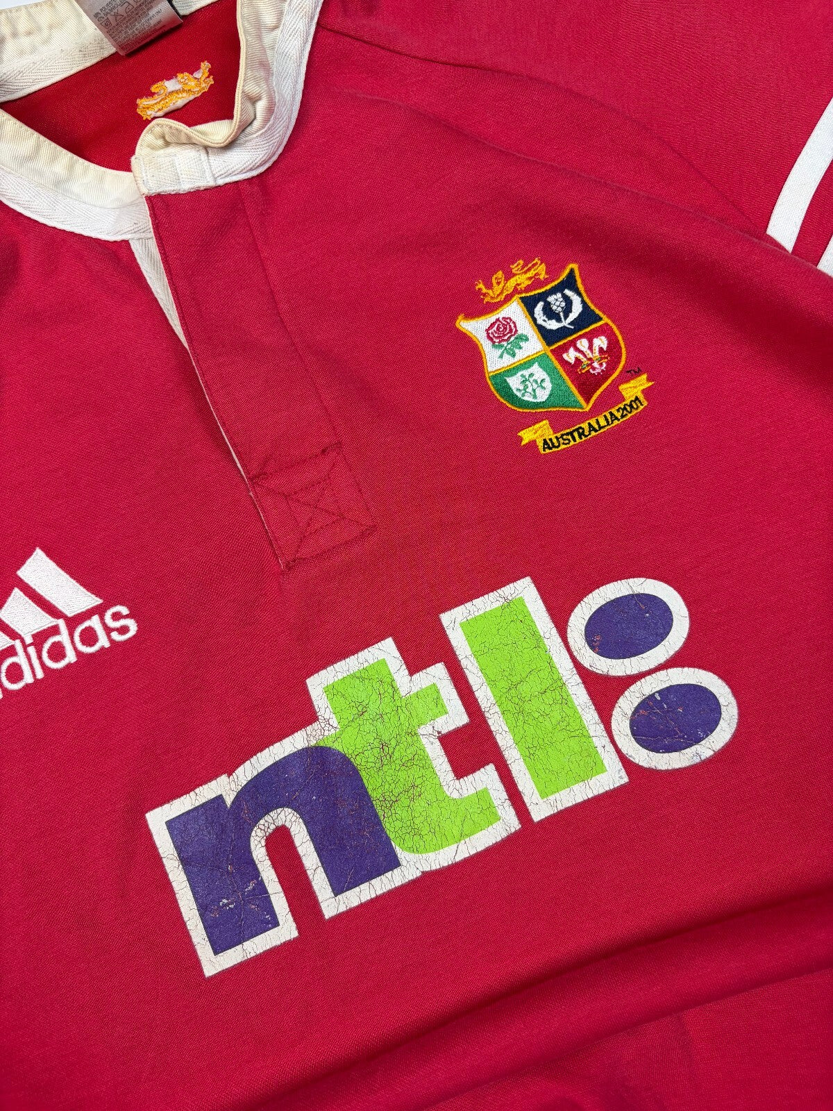 Vintage British & Irish Lions 2001 Australia tour Adidas rugby shirt (XL)