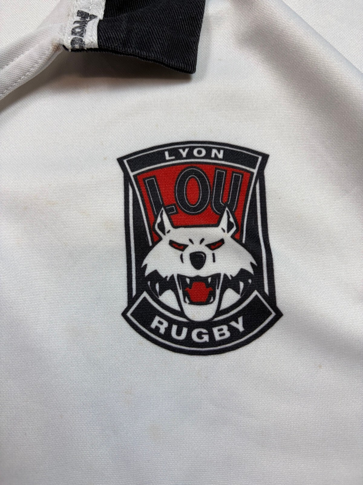 Vintage Lyon ou match worn rugby union shirt (XL)
