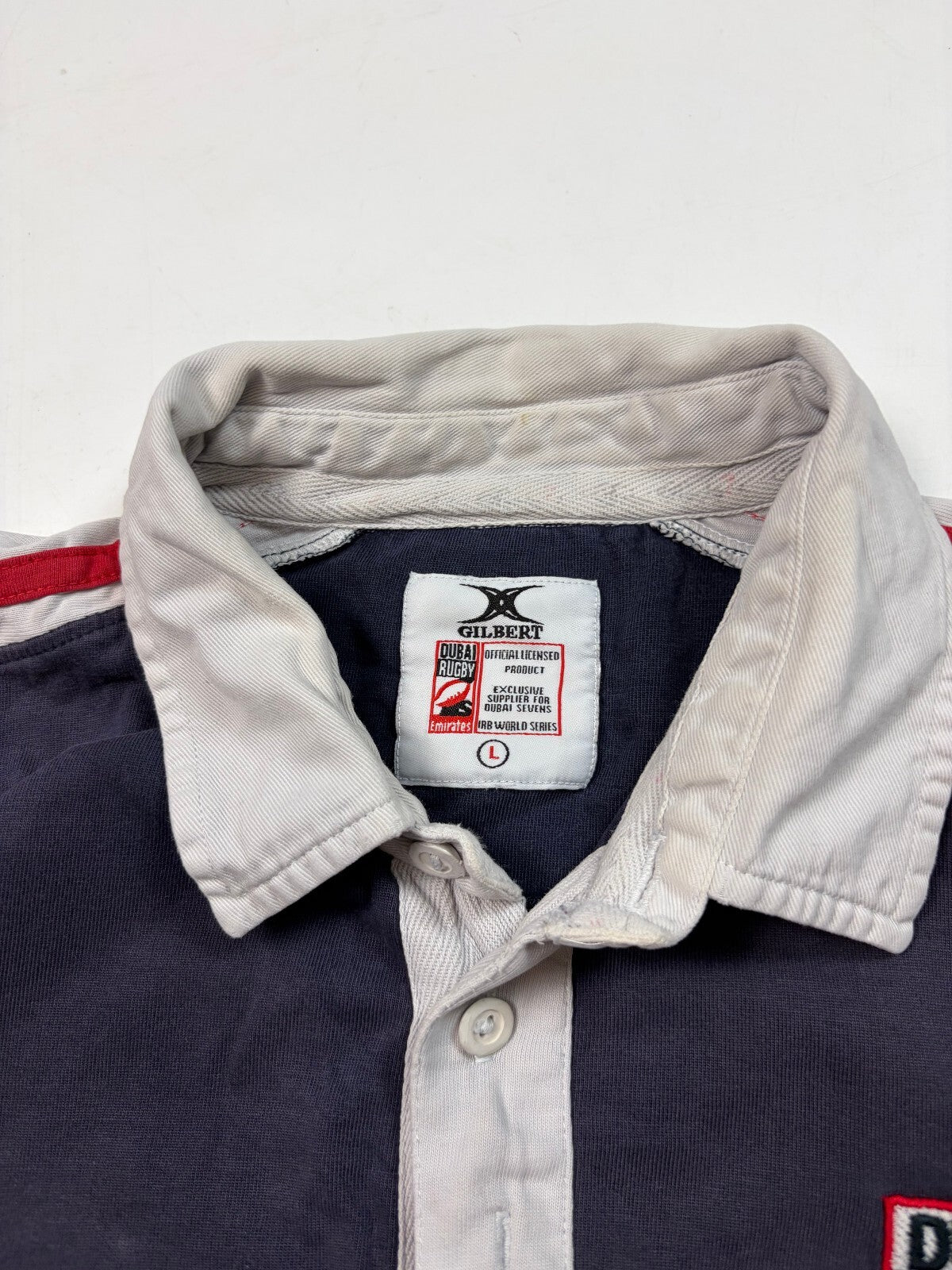 Vintage Dubai Sevens Gilbert rugby shirt (L)