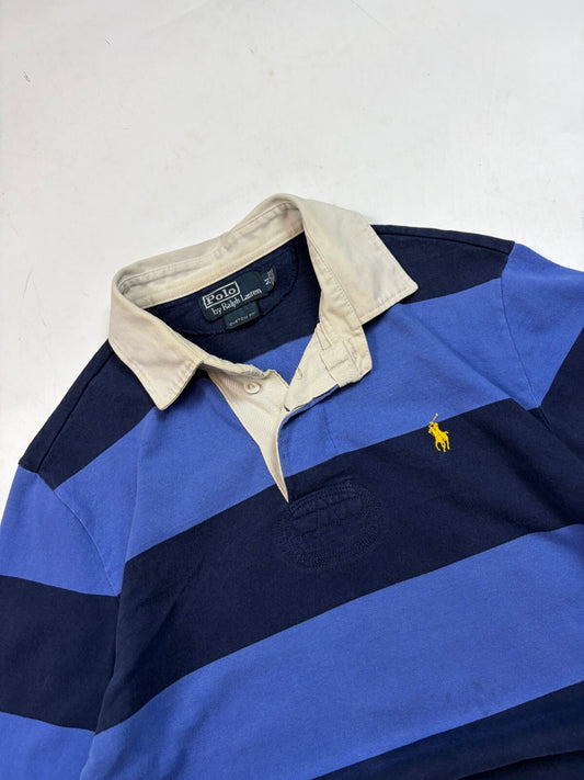 Vintage Ralph Lauren striped rugby polo shirt (M)