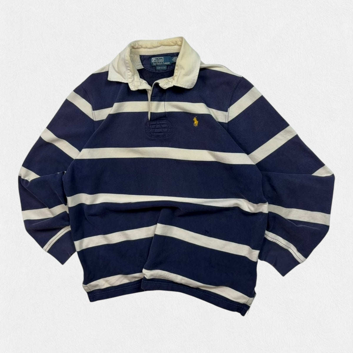 Vintage Ralph Lauren striped rugby polo shirt (L)