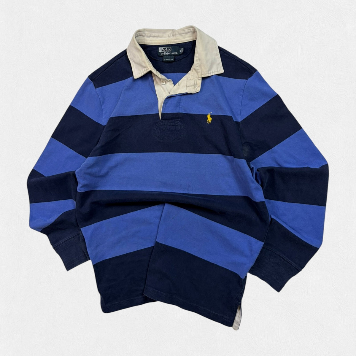 Vintage Ralph Lauren striped rugby polo shirt (M)