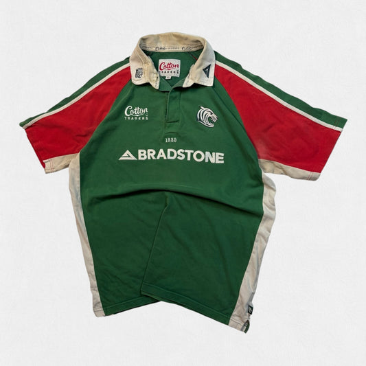 Vintage Leicester Tigers 2003/04 Cotton Traders home rugby union shirt (XL)
