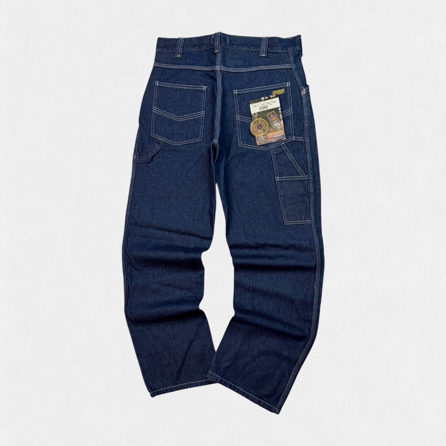 Baggy carpenter raw denim jeans (W34)