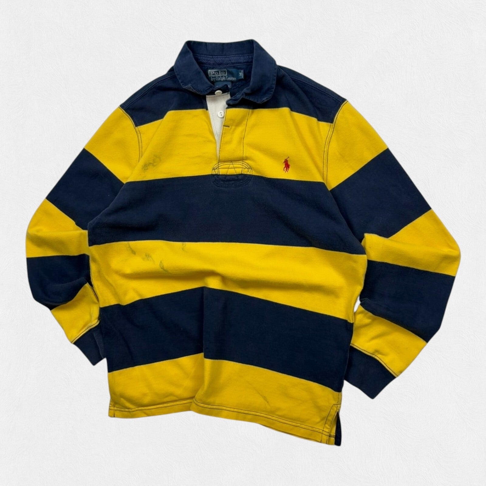 Vintage Ralph Lauren striped rugby polo shirt (M)