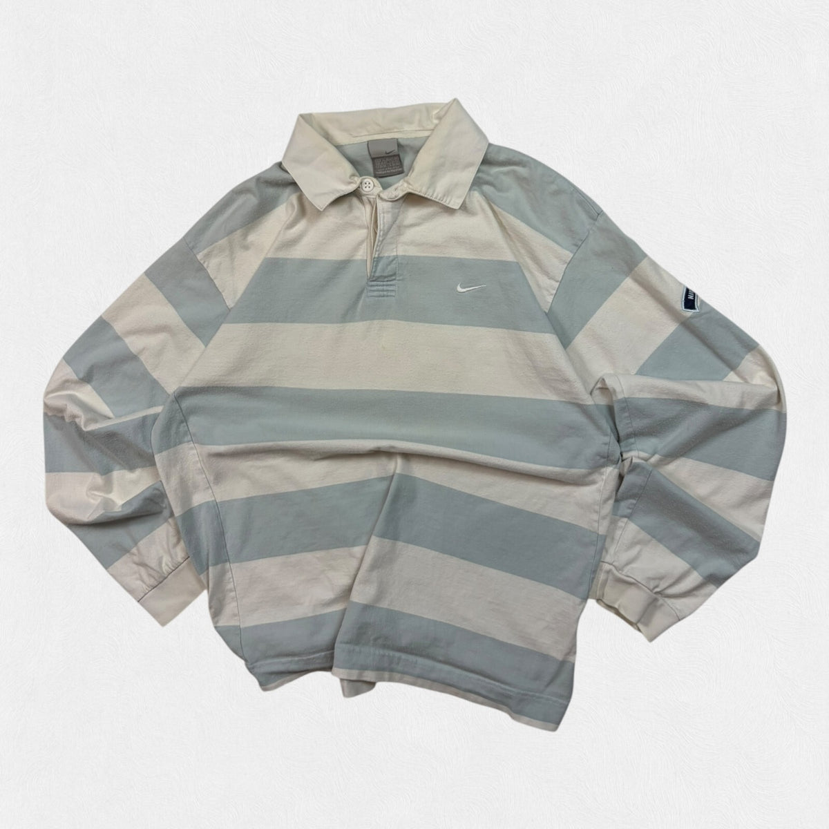 Vintage Y2K Nike striped rugby polo shirt (XL)