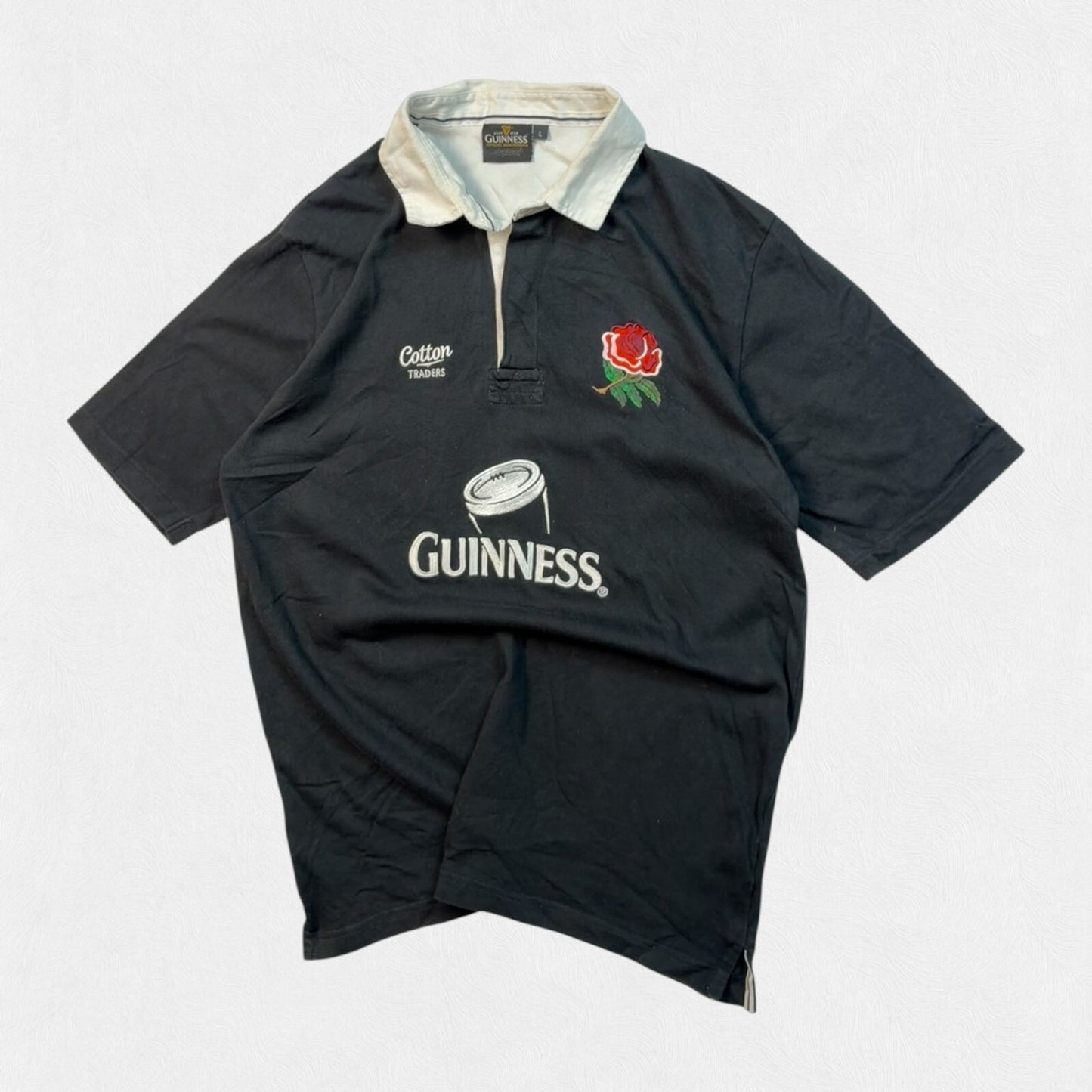 Vintage England Guinness Cotton Traders rugby shirt (L)