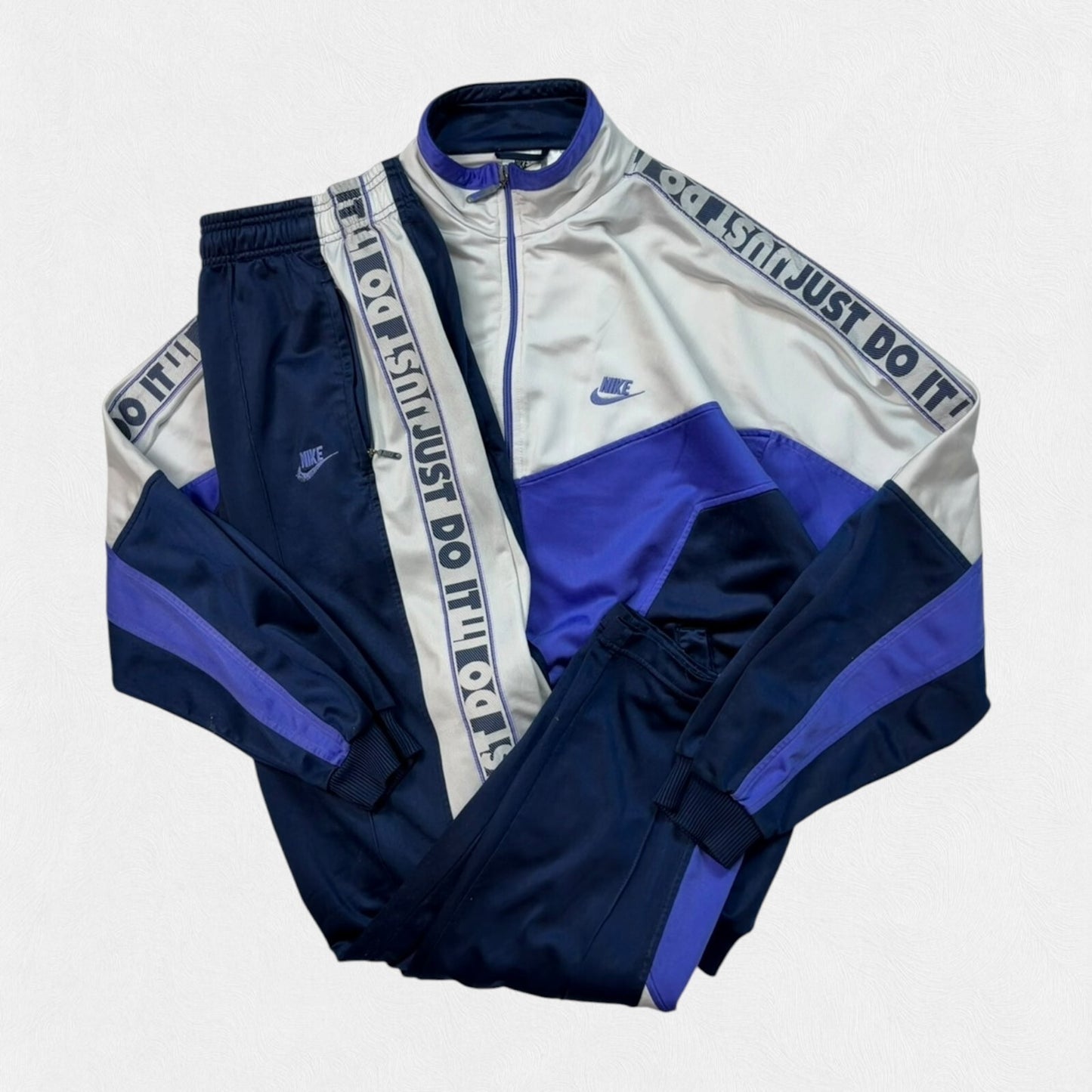 Vintage 90s Nike colour block side stripe full tracksuit (L)