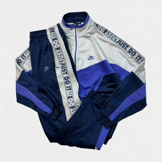 Vintage 90s Nike colour block side stripe full tracksuit (L)