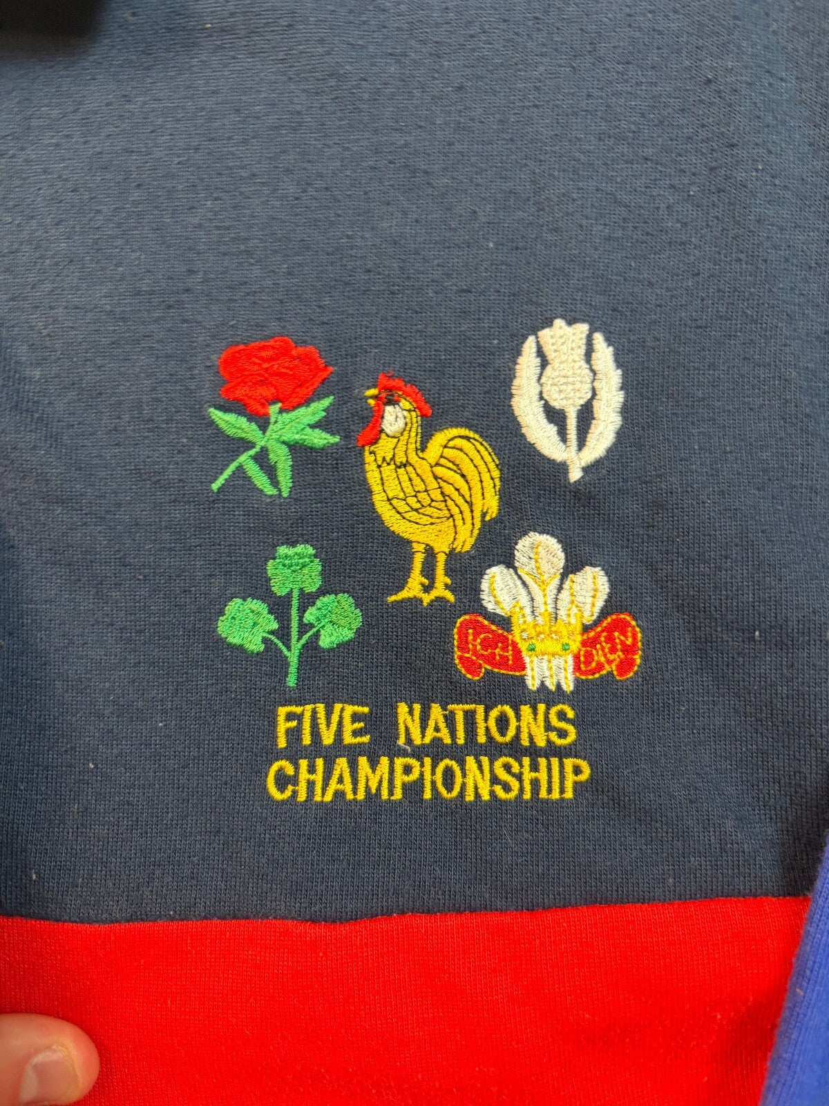 Vintage 90s Five nations Adidas originals rugby union shirt (M)
