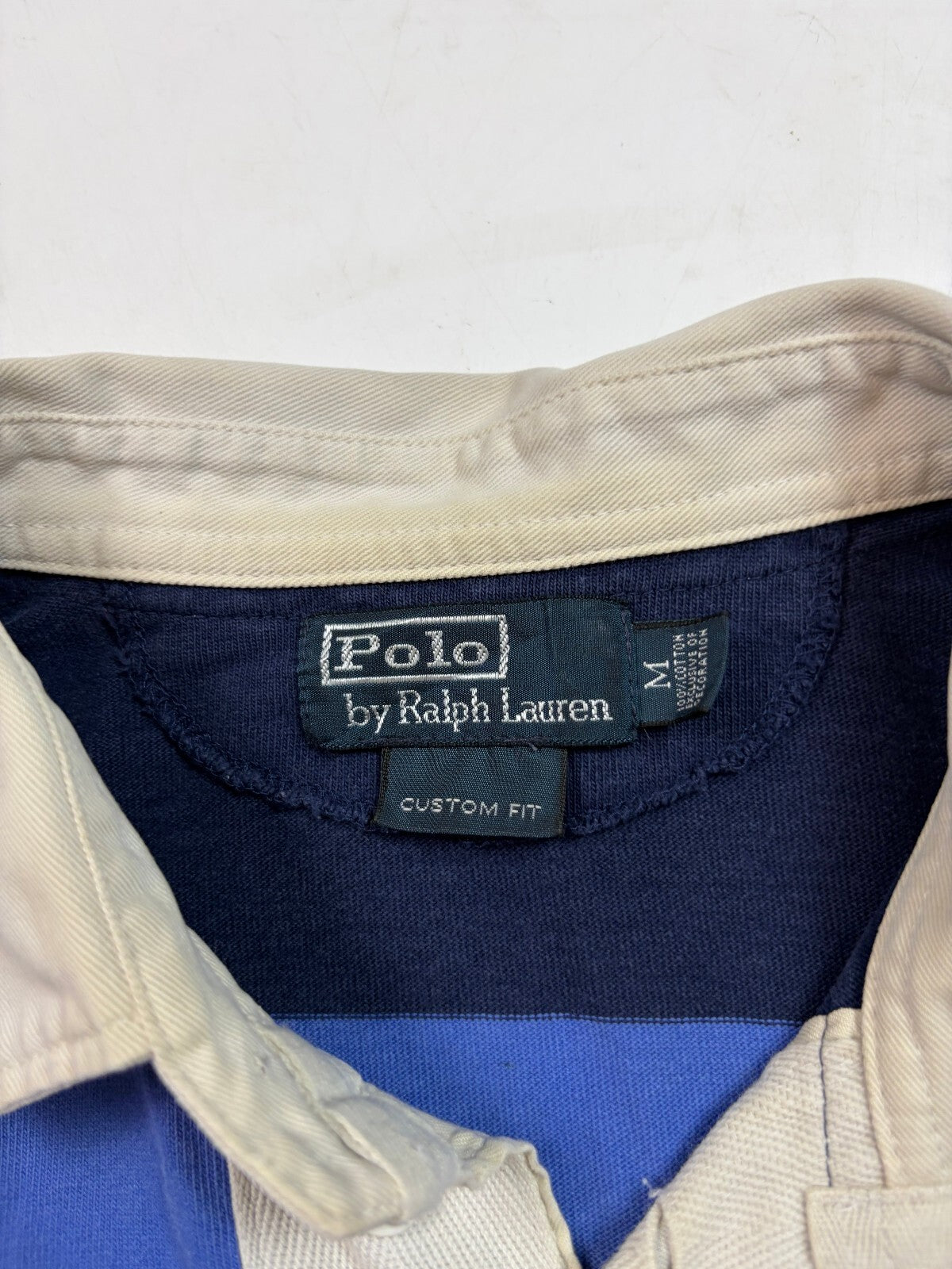 Vintage Ralph Lauren striped rugby polo shirt (M)