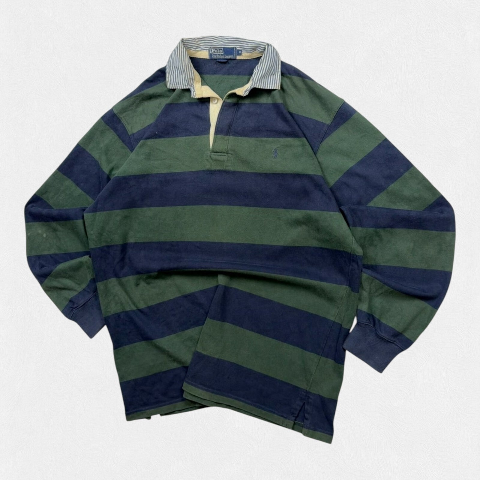 Vintage 90s Ralph Lauren striped rugby polo shirt (M)