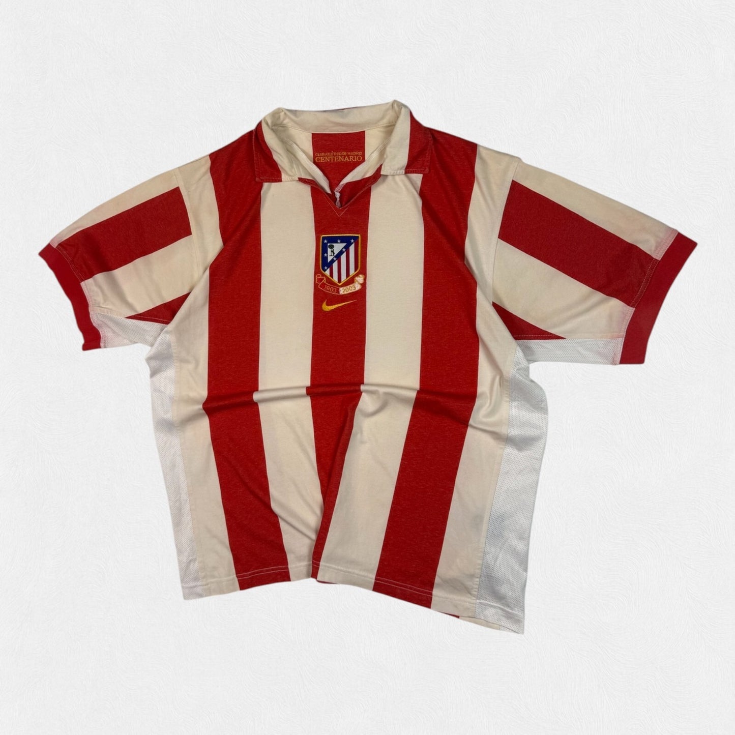 Vintage Atletico Madrid 2003/04 Nike centenary football shirt (L)