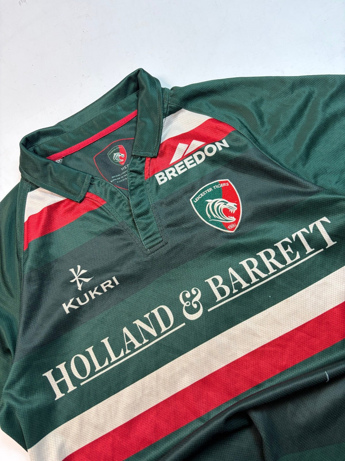 Leicester Tigers 2017/18 Kukri rugby shirt (M)