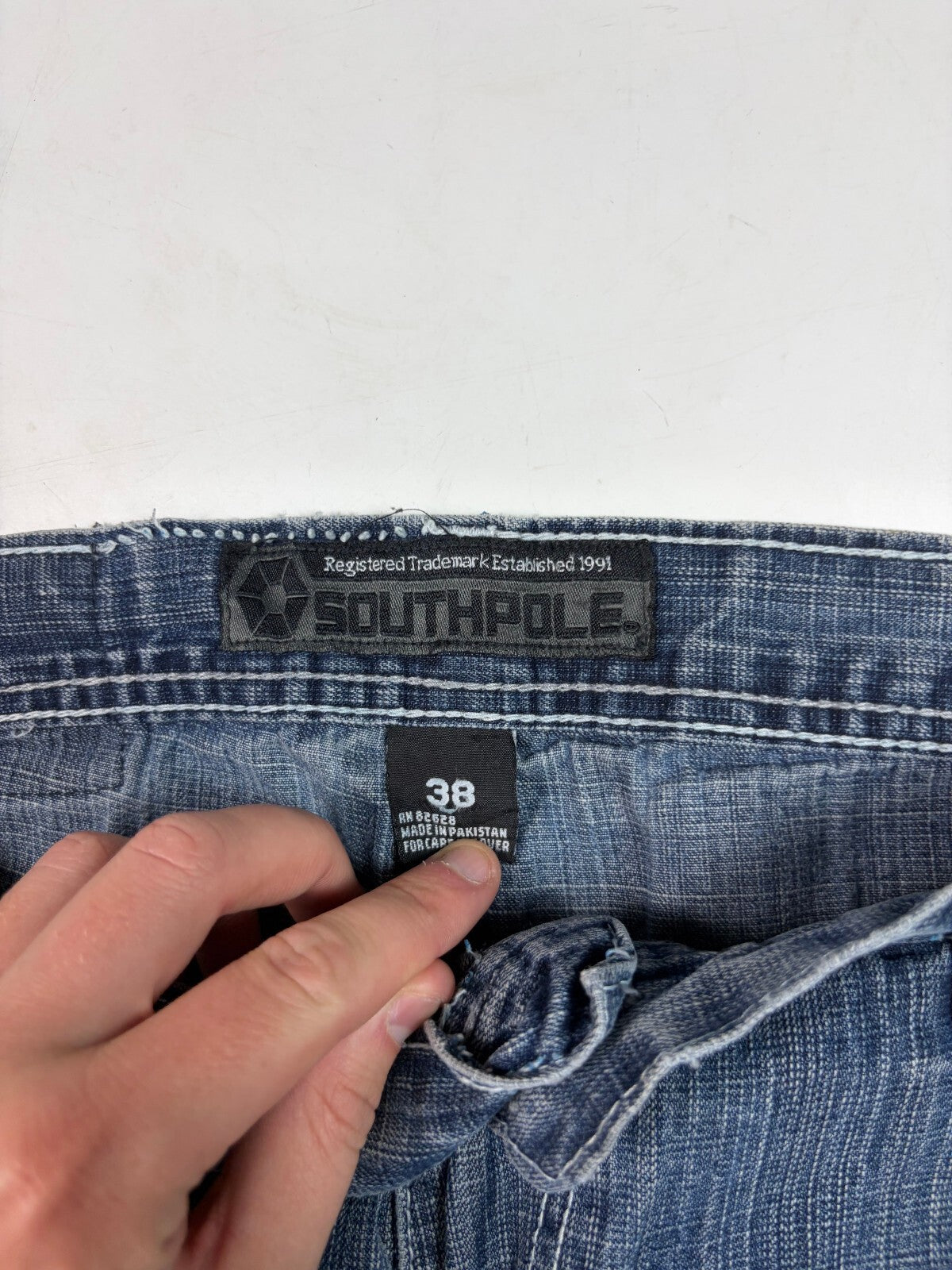 Vintage Southpole skateboarding baggy hip hop jeans (W38)