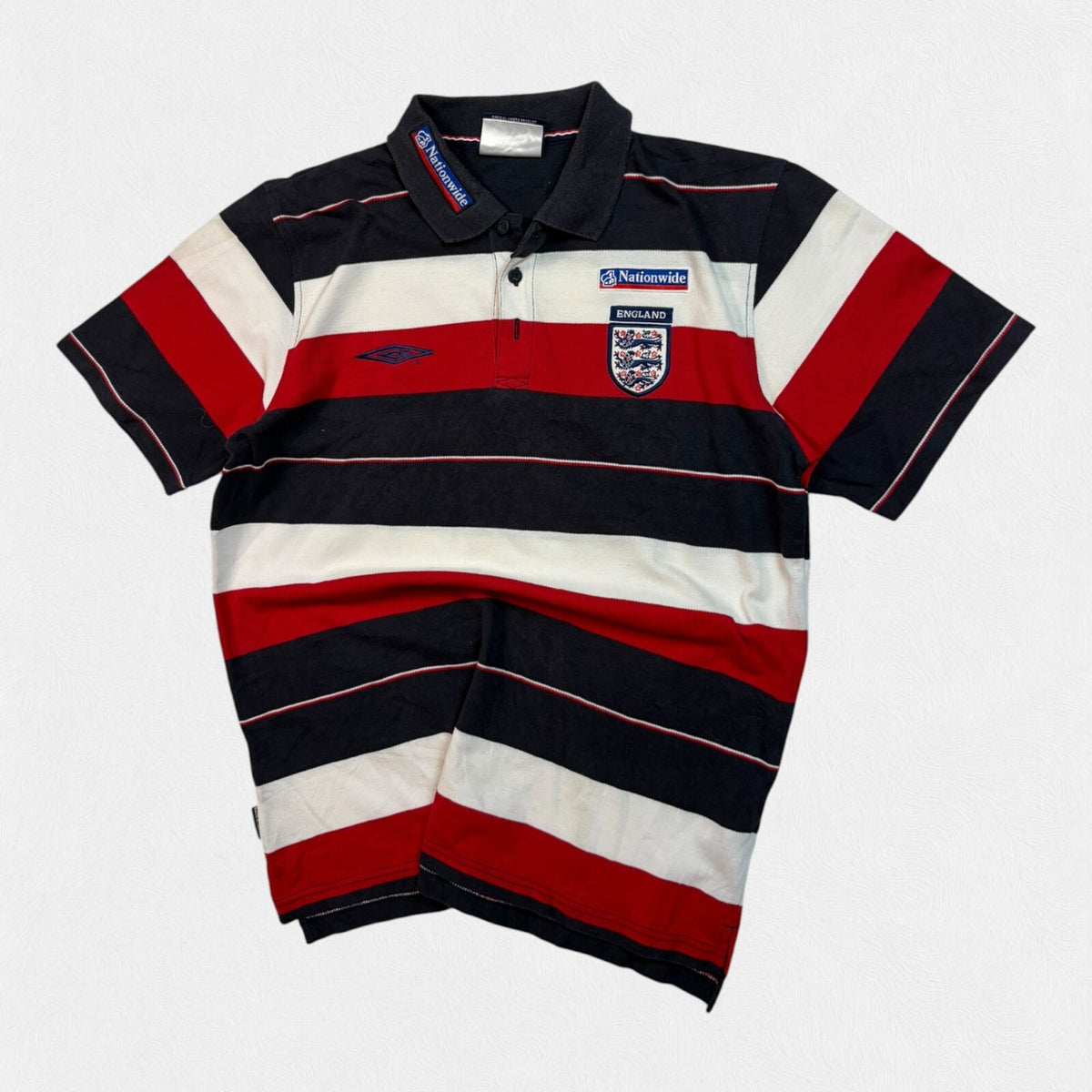 Vintage England 2002-04 Umbro football polo shirt (M)