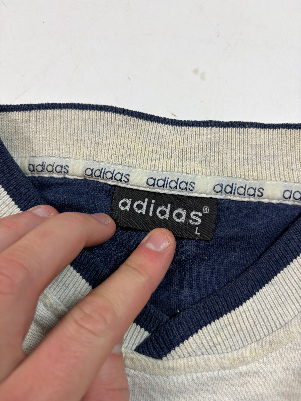 Vintage 90s adidas originals centre logo sweatshirt (L)