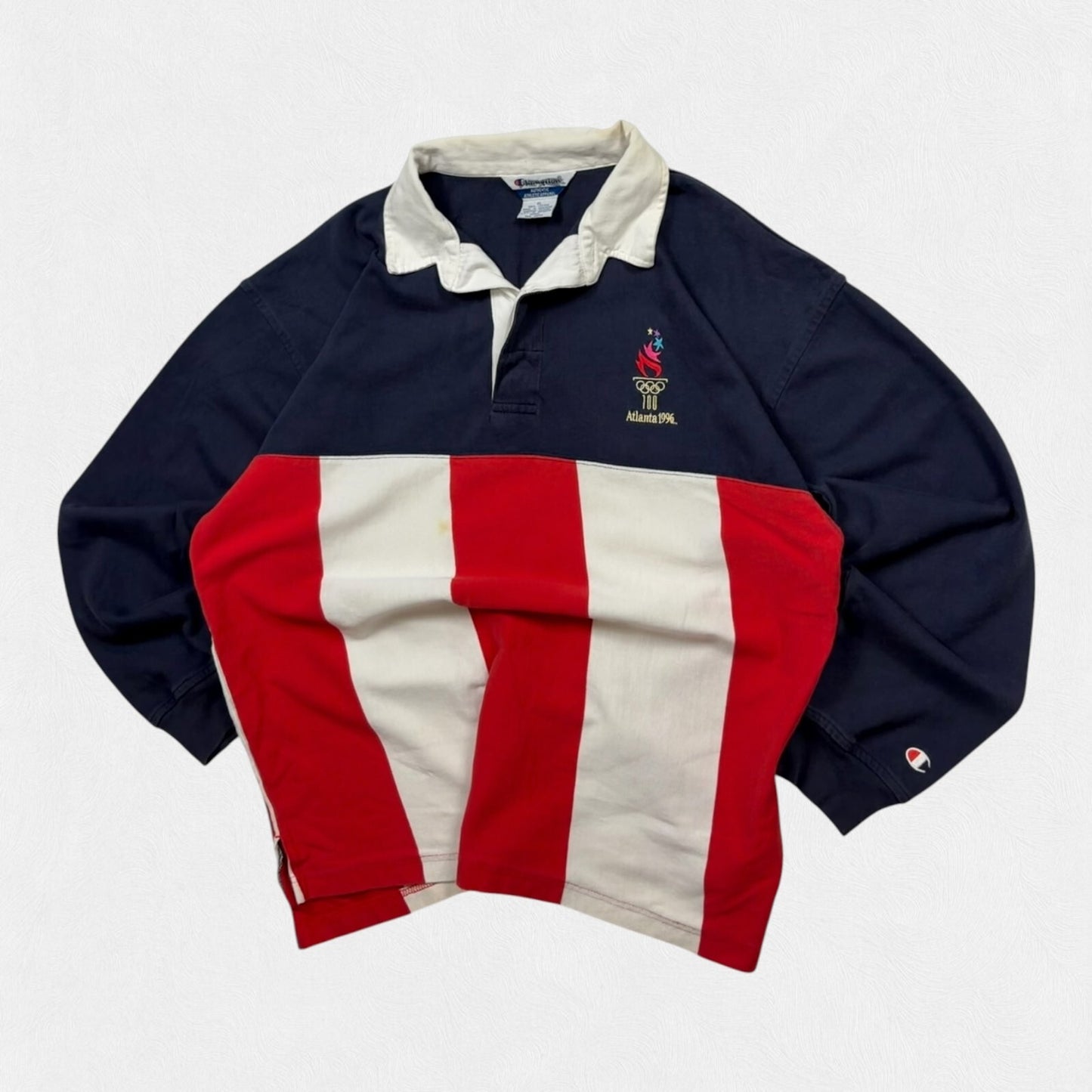 Vintage Champion Atlanta 1996 rugby polo shirt (XL)