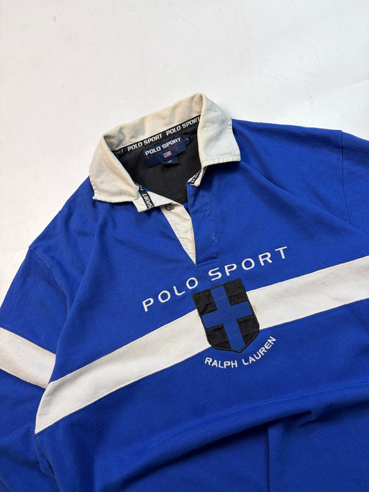 Vintage 90s Ralph Lauren polo sport arctic challenge rugby polo (M)