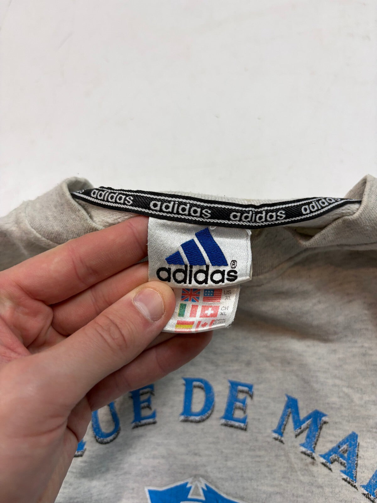 Vintage 90s Olympique Marseille Adidas football sweatshirt (XL)