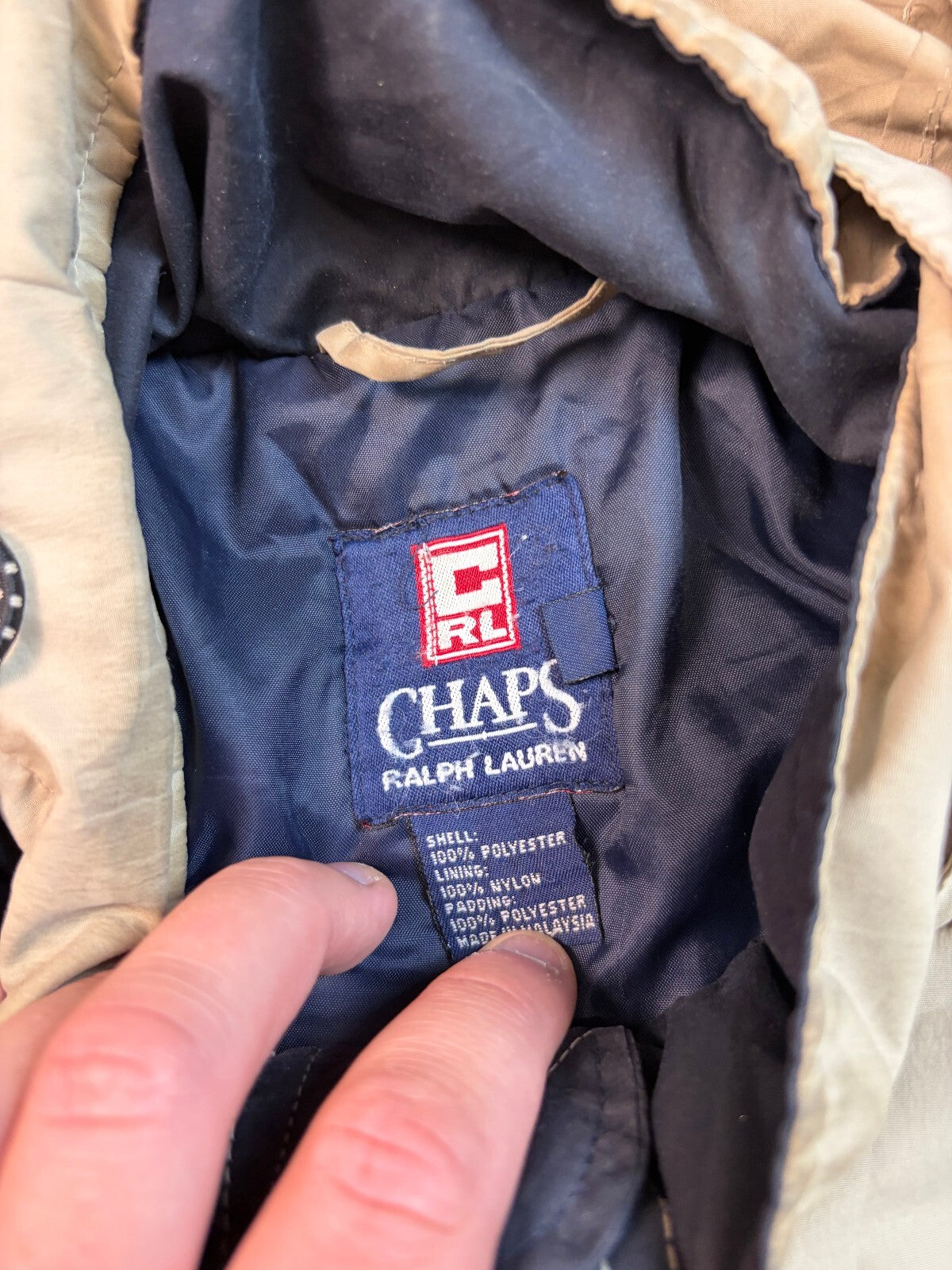 Vintage Chaps Ralph Lauren hooded insulated jacket (L)
