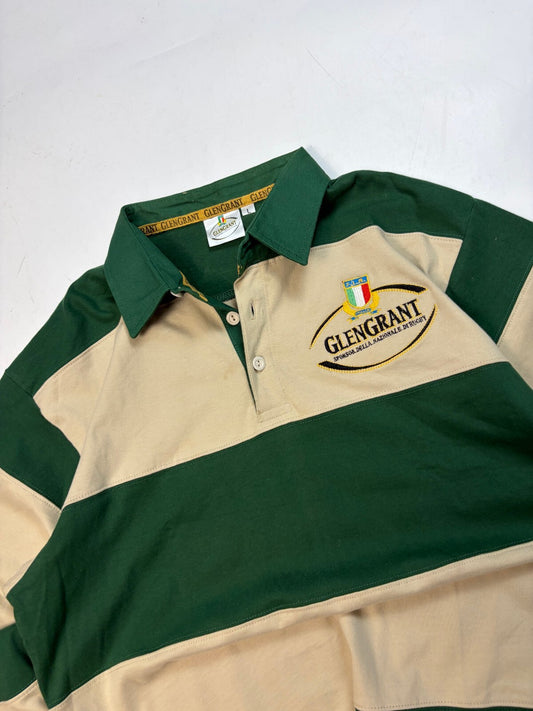 Vintage Italy striped rugby polo shirt (L)