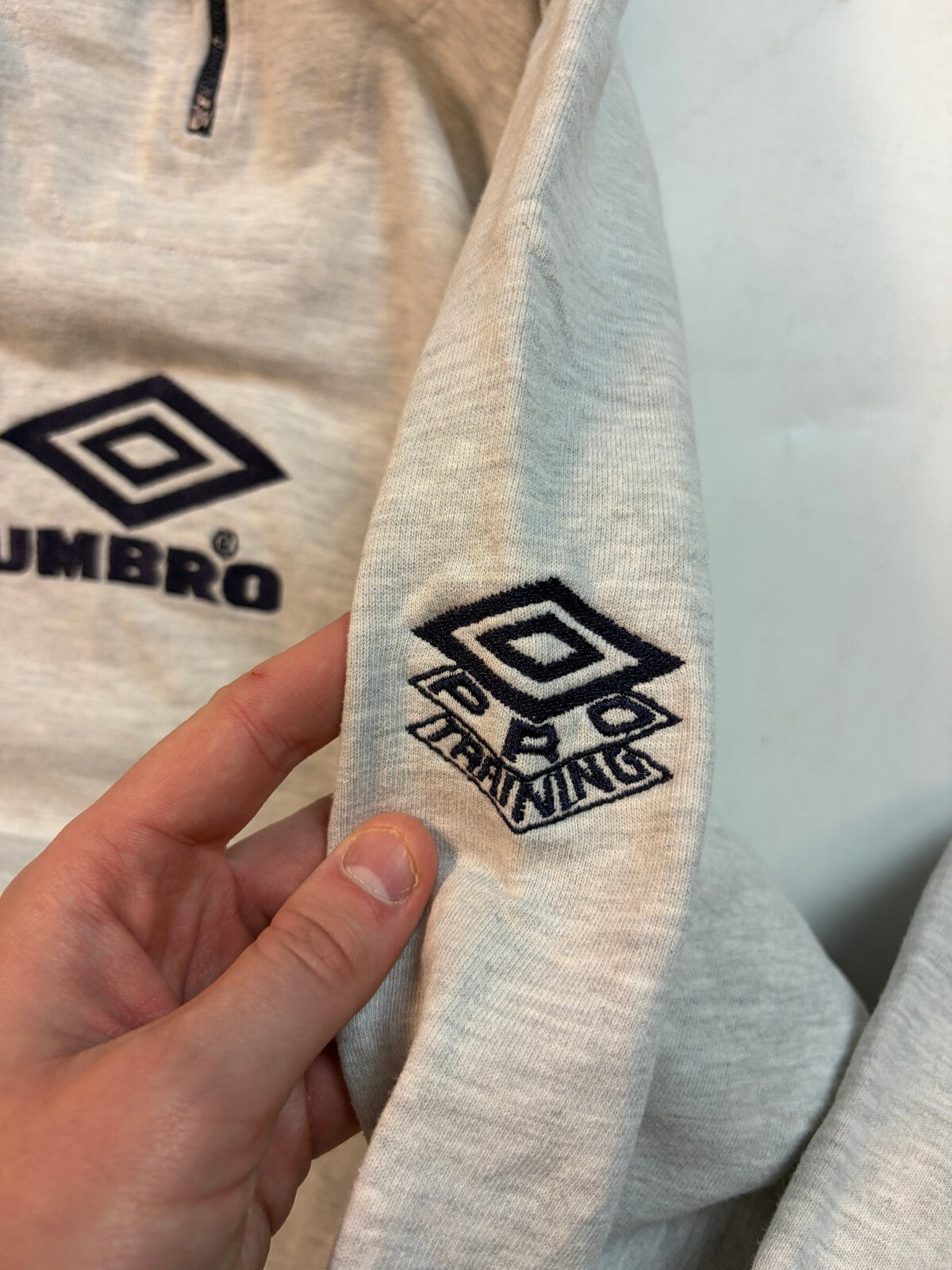 Vintage 90s Umbro pro training quarter zip sweatshirt (XL)