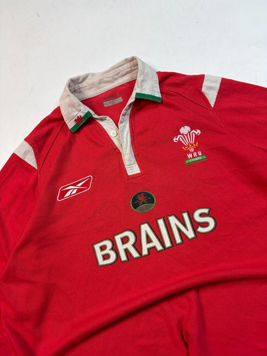 Vintage Wales 2005/06 Reebok rugby union shirt (L)