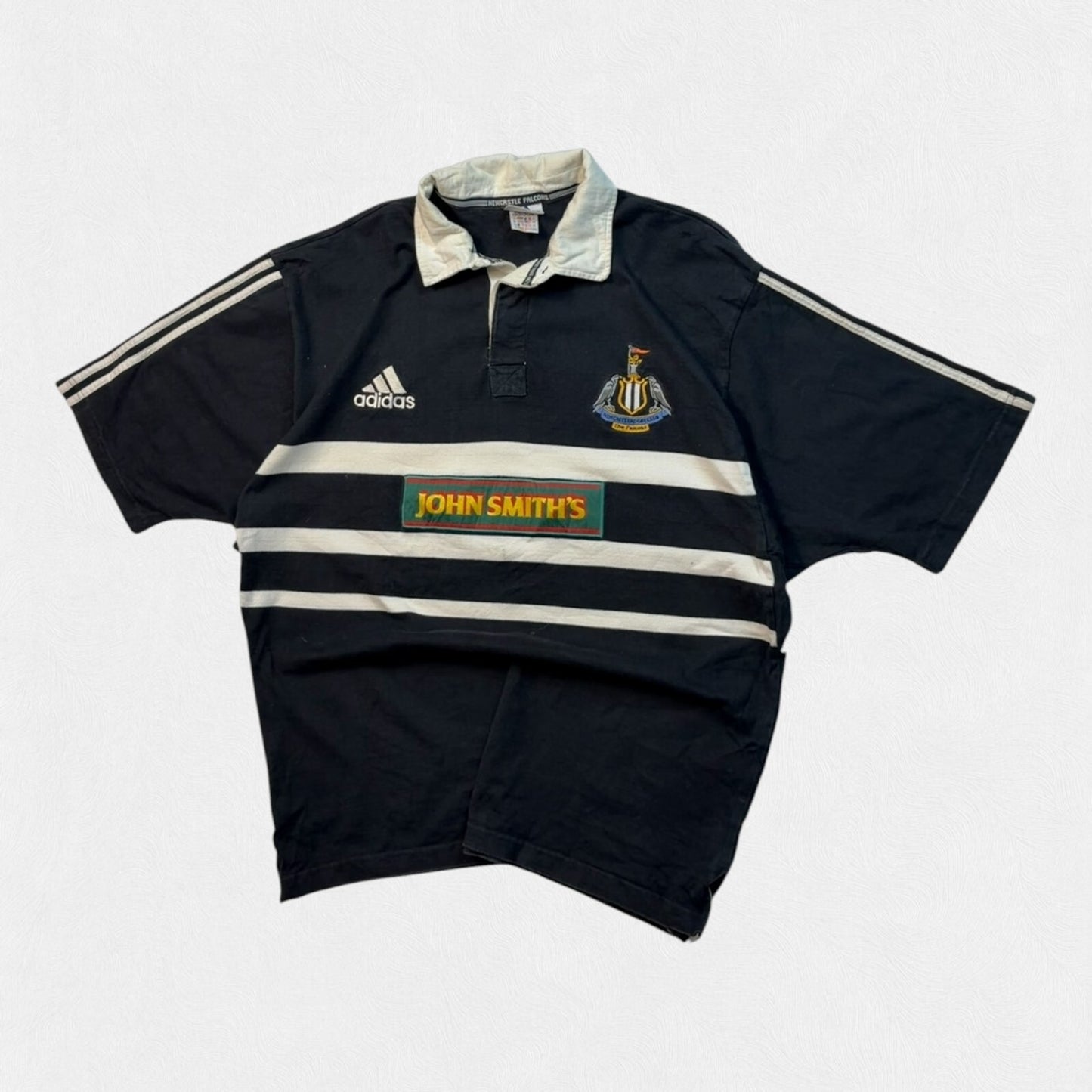 Vintage Newcastle Falcons 1998/99 Adidas home rugby shirt (XXL)