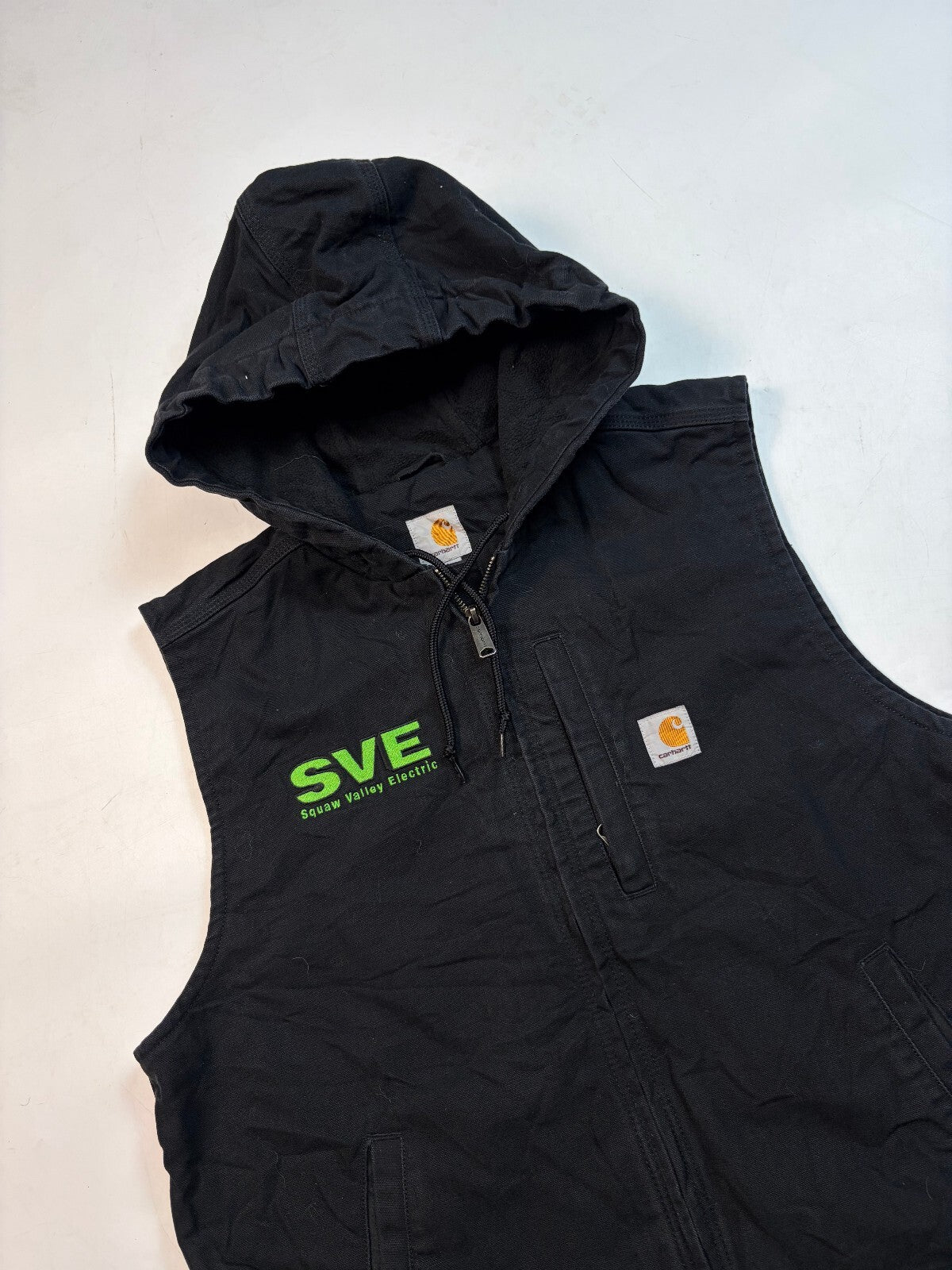 Carhartt hooded workwear vest jacket (L)