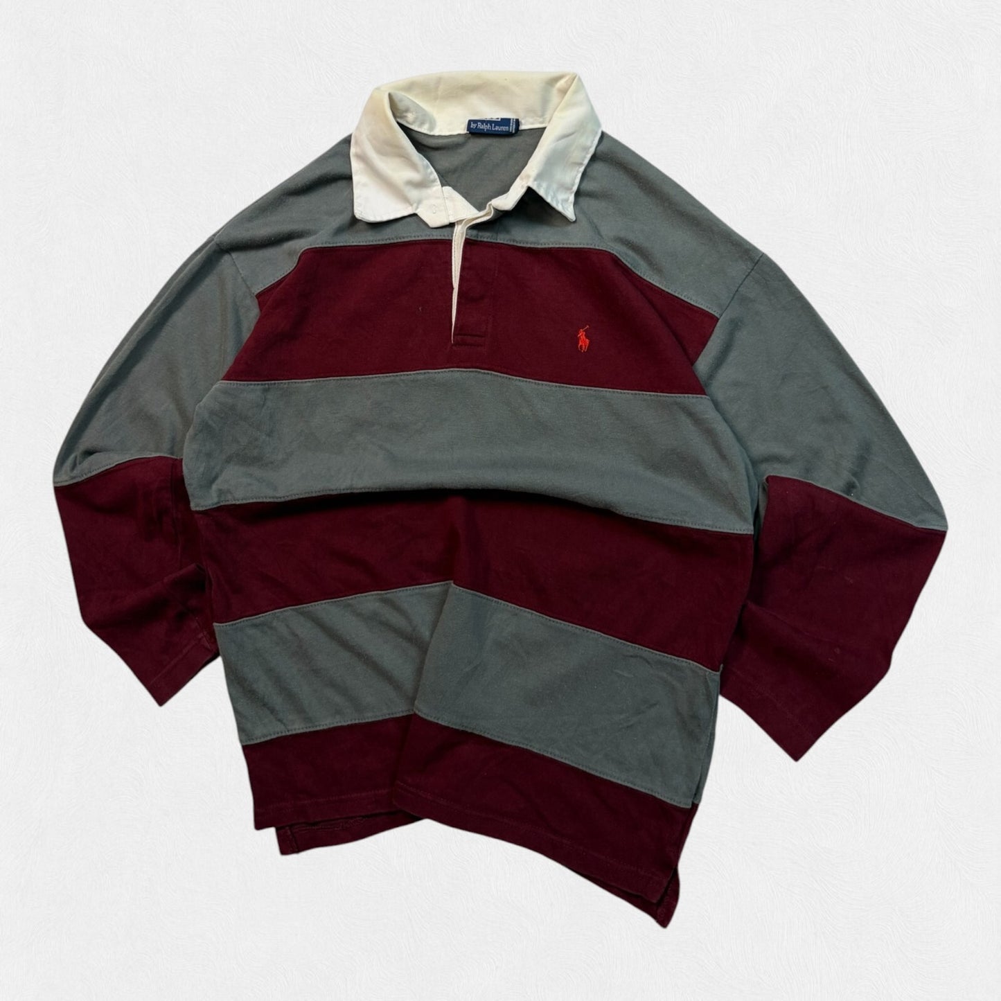 Vintage 90s Ralph Lauren striped rugby polo shirt (M)