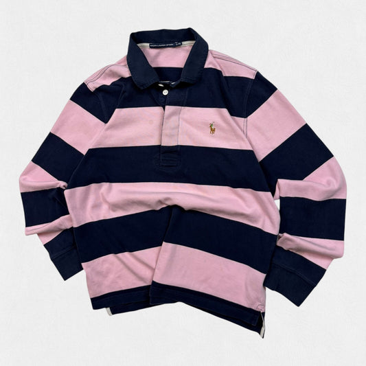 Vintage Ralph Lauren striped rugby polo shirt (XL)