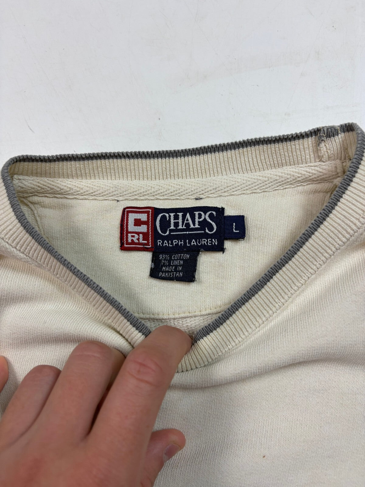 Vintage Y2K Chaps Ralph Lauren spell out sweatshirt (L)