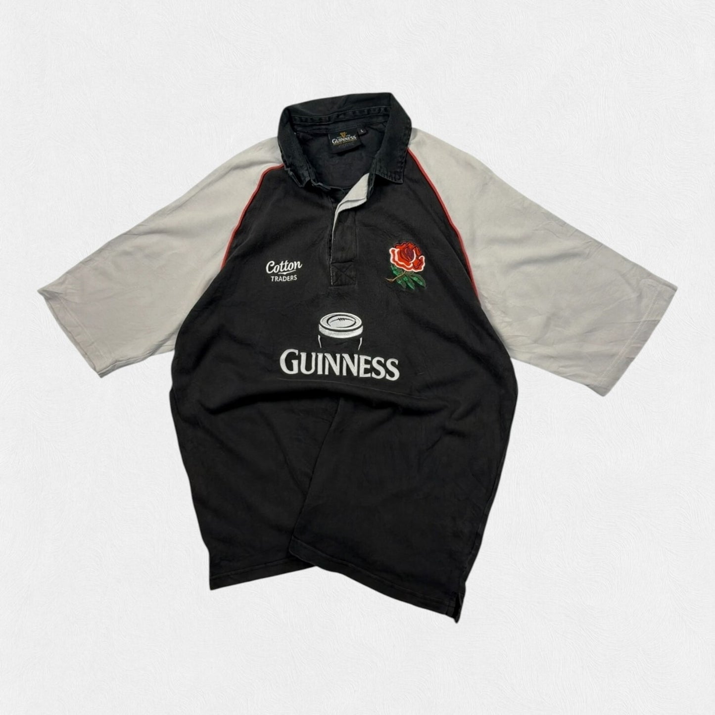 Vintage England Guinness Cotton Traders rugby shirt (L)