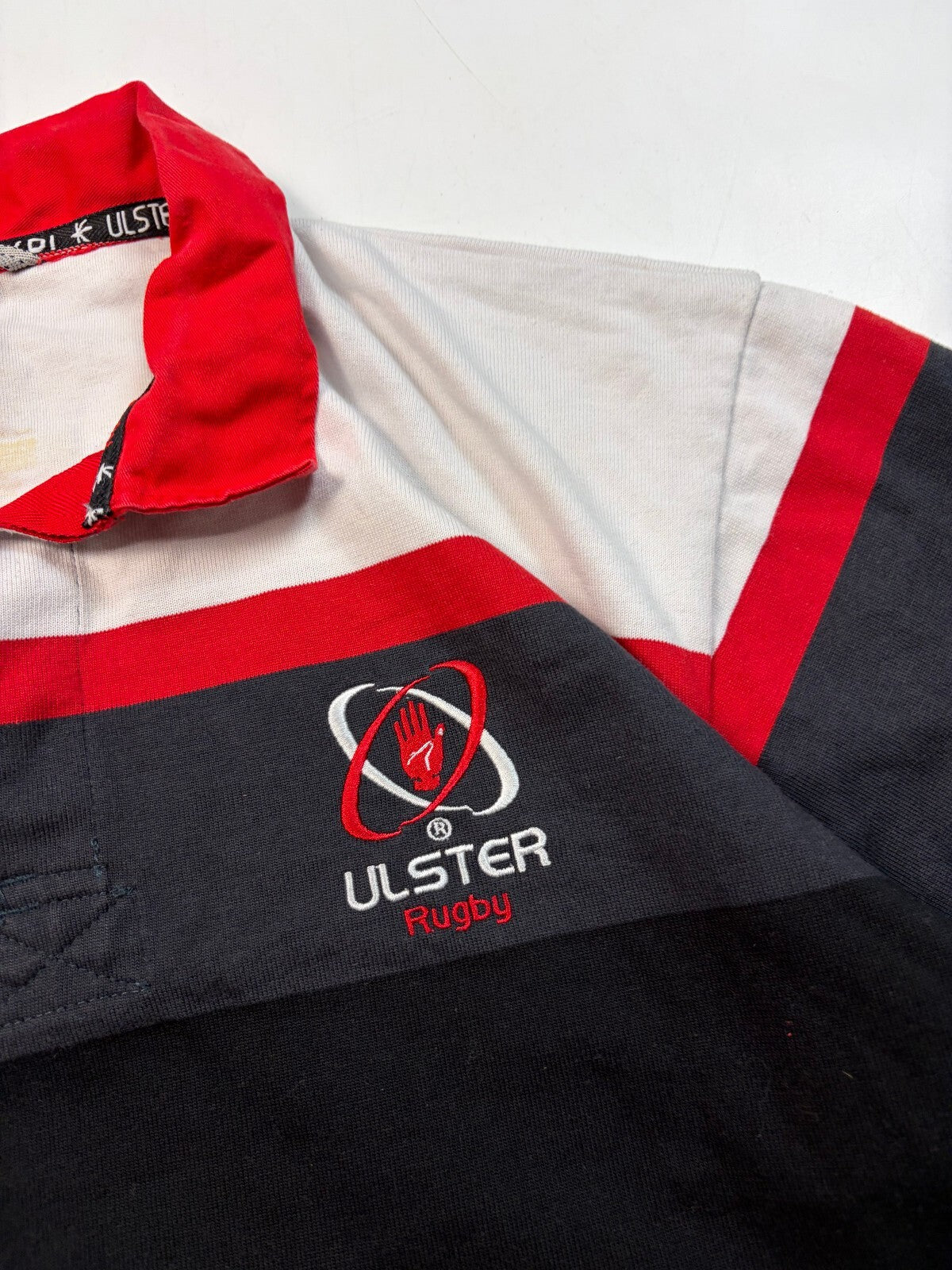 Ulster Kukri supporters striped rugby union shirt (L)