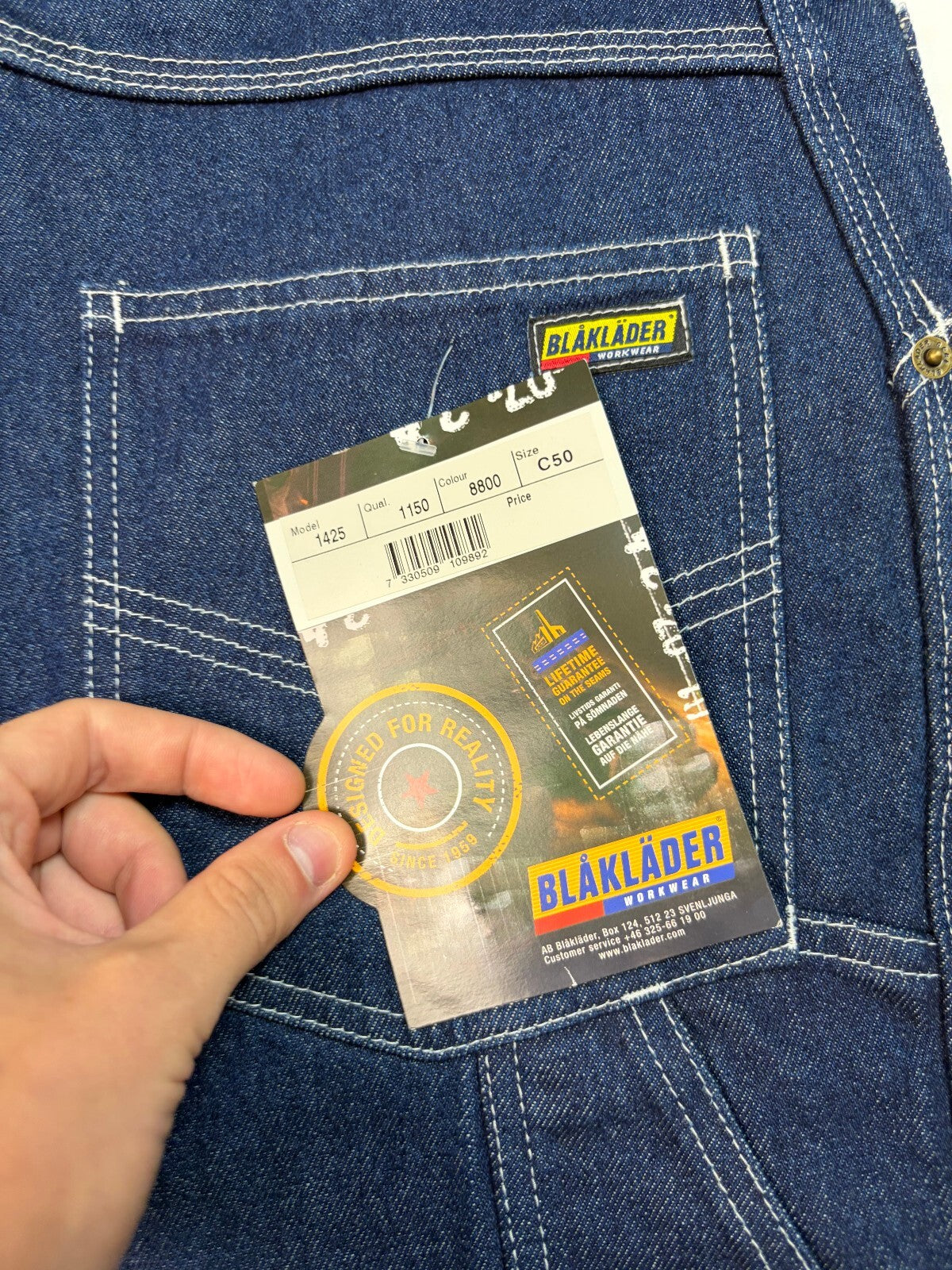 Baggy carpenter raw denim jeans (W34)