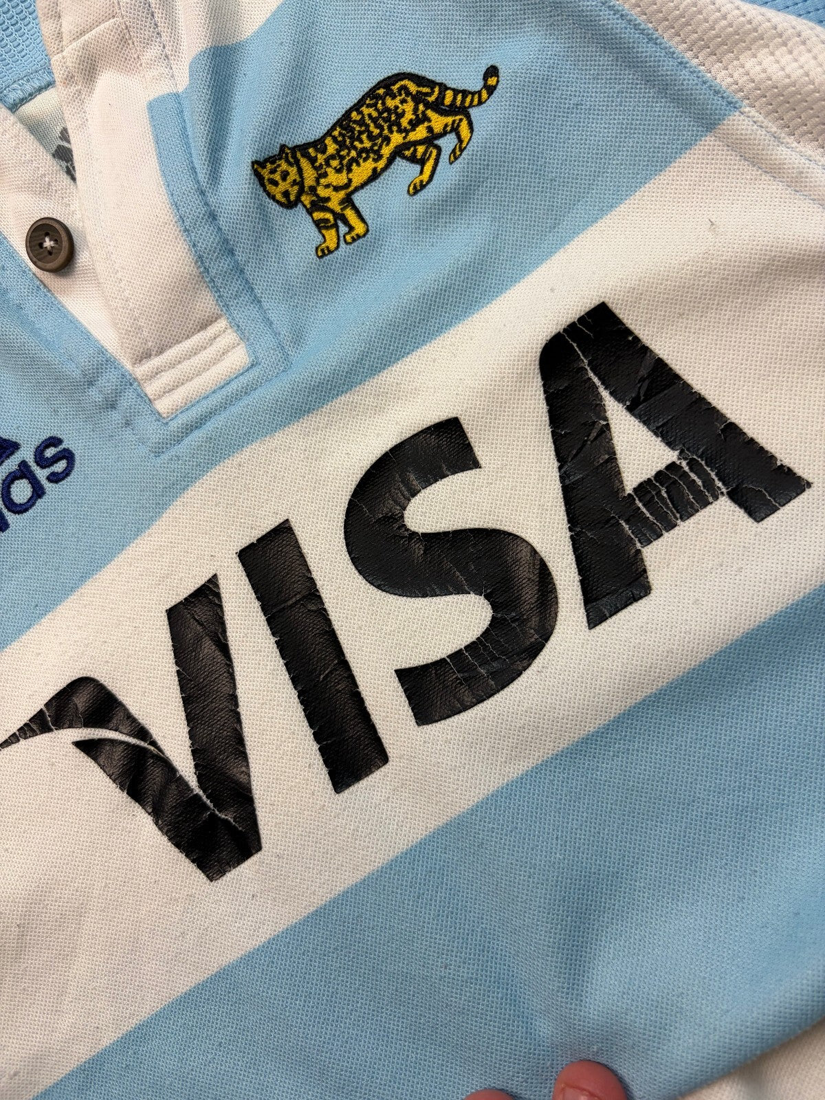 Vintage Argentina 2007/08 Adidas rugby union shirt (L)