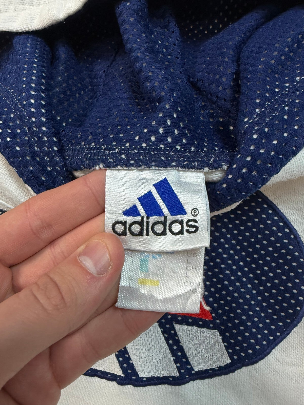 Vintage 90s adidas centre logo hoodie (L)