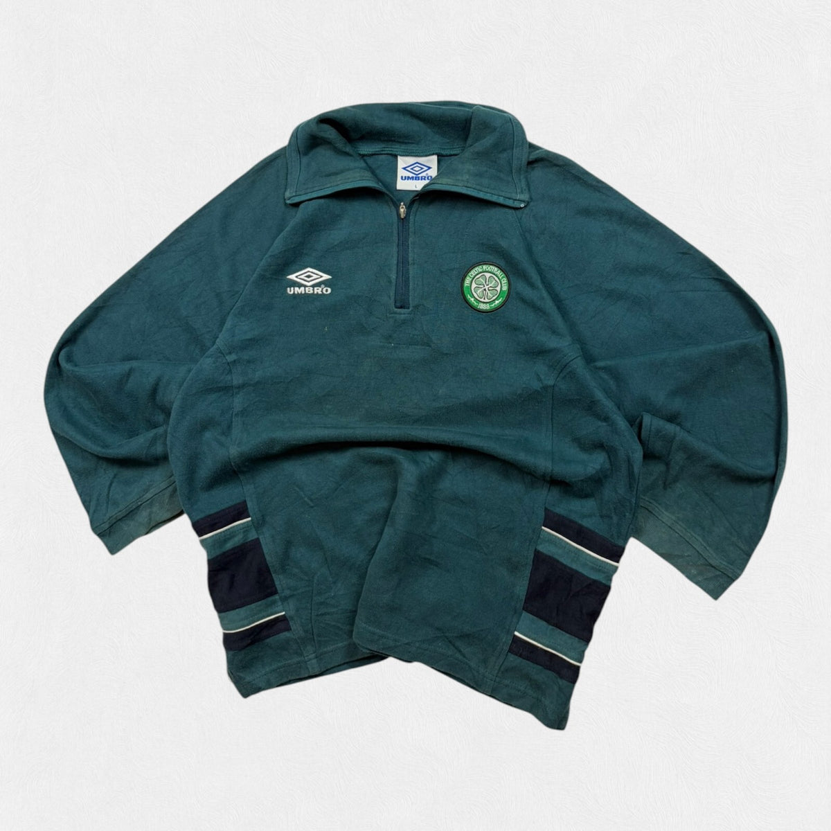 Vintage 90s Celtic Umbro quarter zip sweatshirt (L)