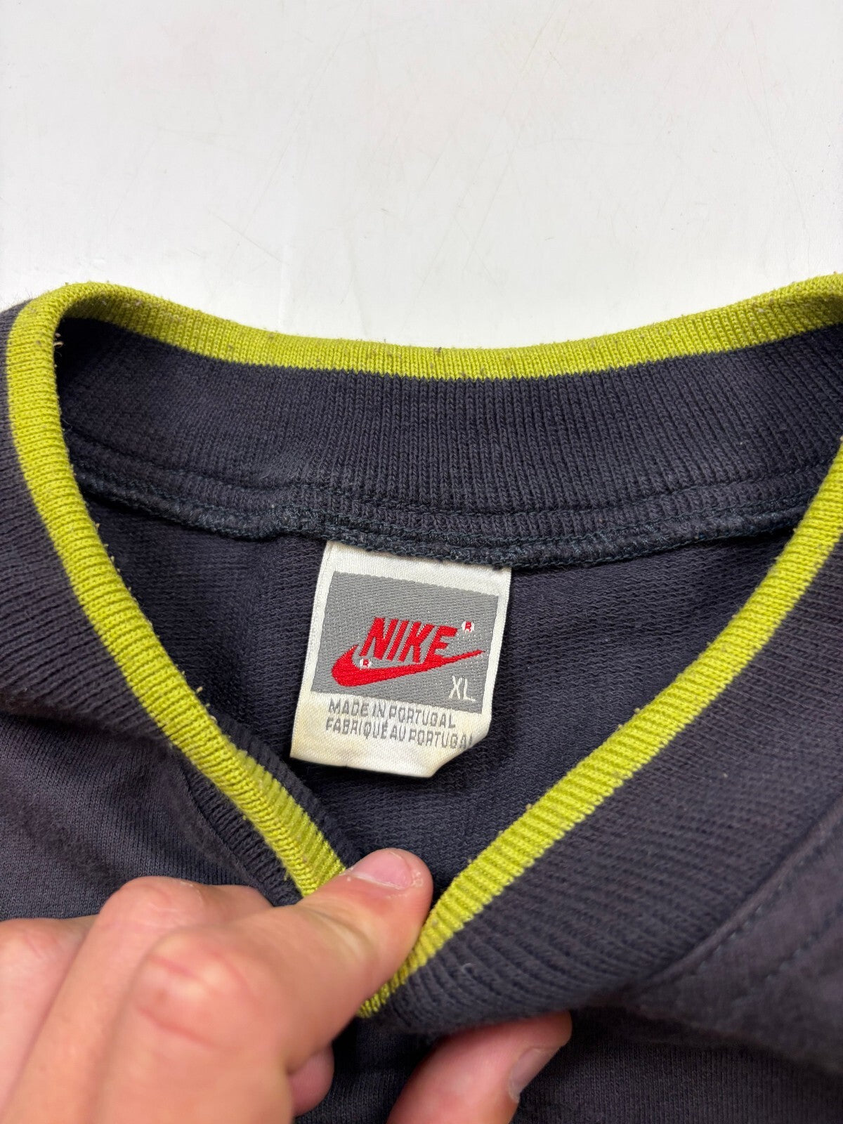 Vintage 80s Nike short sleeve colour block sweatshirt (XL)