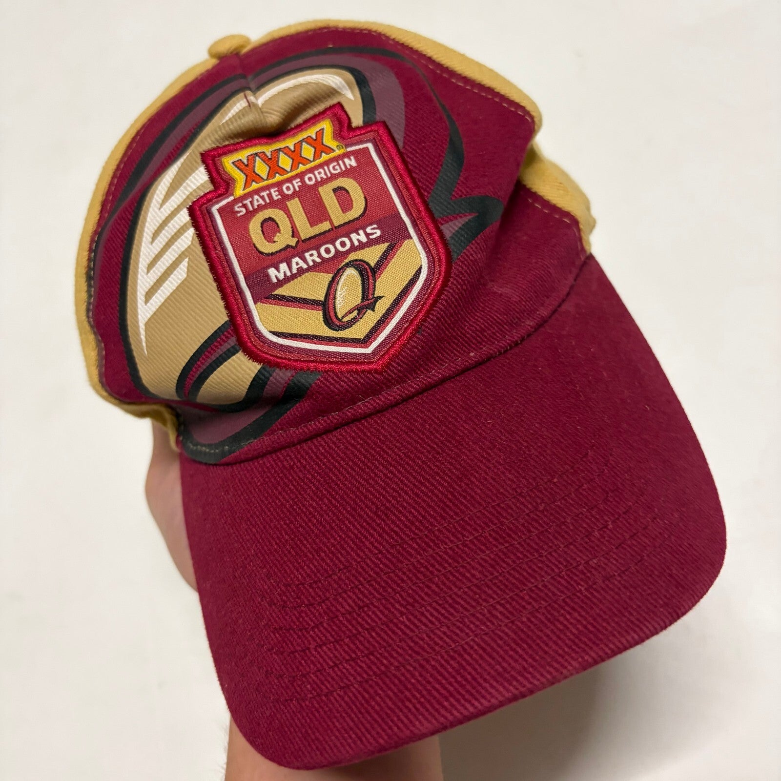 Vintage Queensland Maroons 2009 state origin rugby league cap (OS)