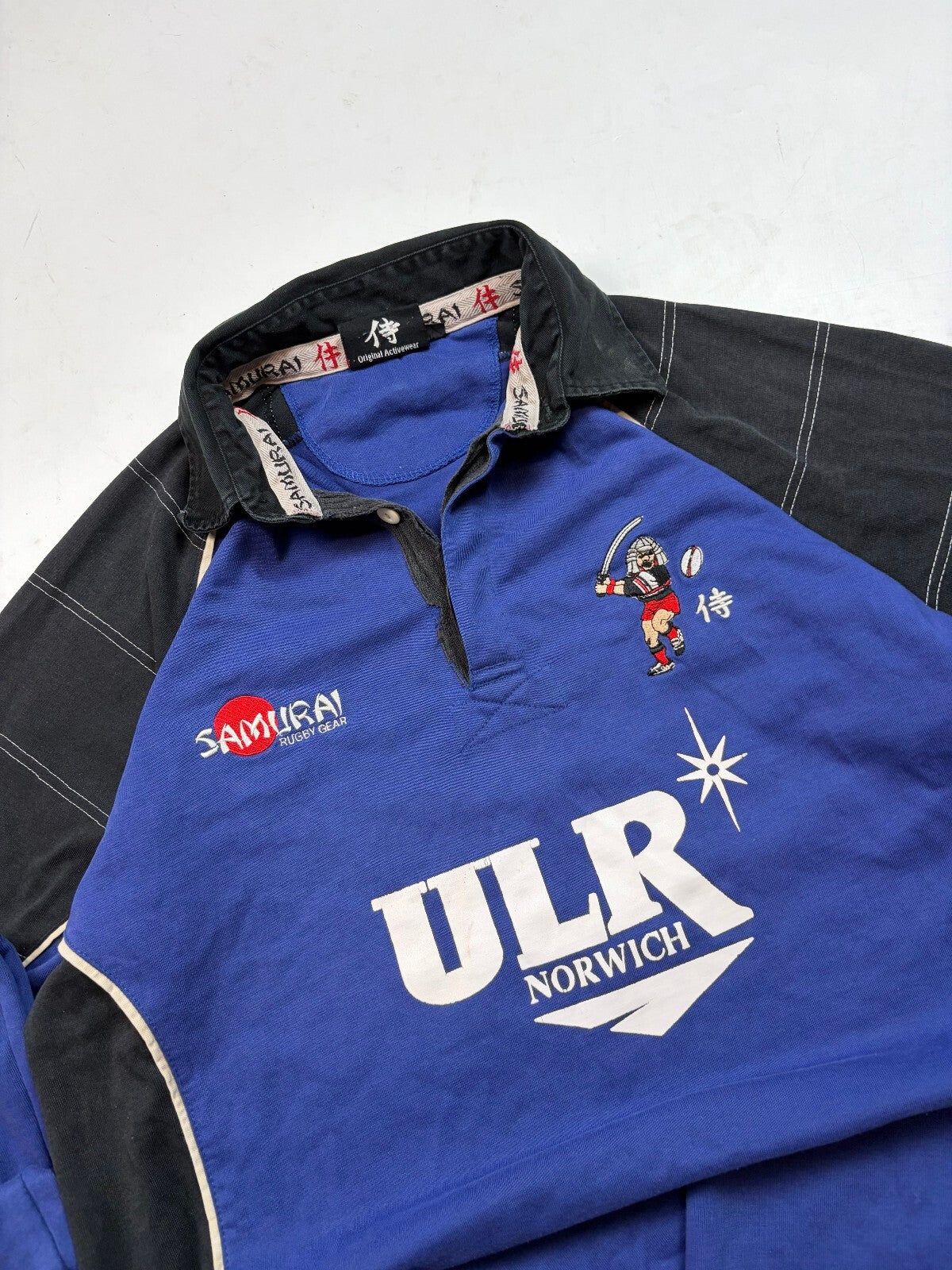 Vintage Samurai sevens 2000-02 match worn away rugby shirt (XL)